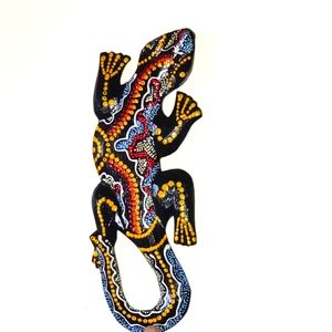 Wall decoration lizard wall decor wooden made art work